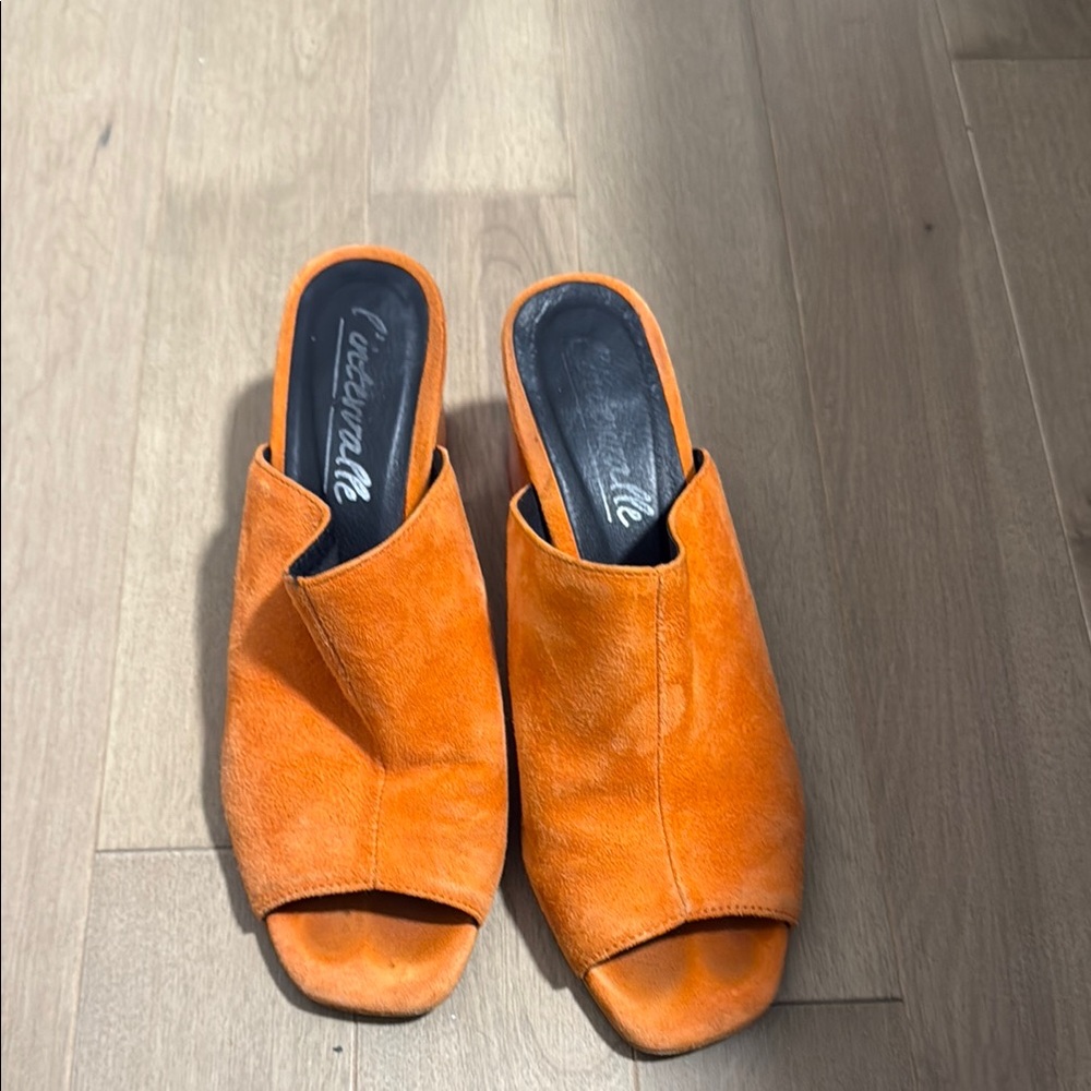 Women's Orange Slide Sandals